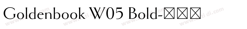 Goldenbook W05 Bold字体转换
